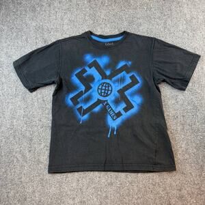 X Games Youth Graphic T-Shirt Black Blue Logo Teen Streetwear